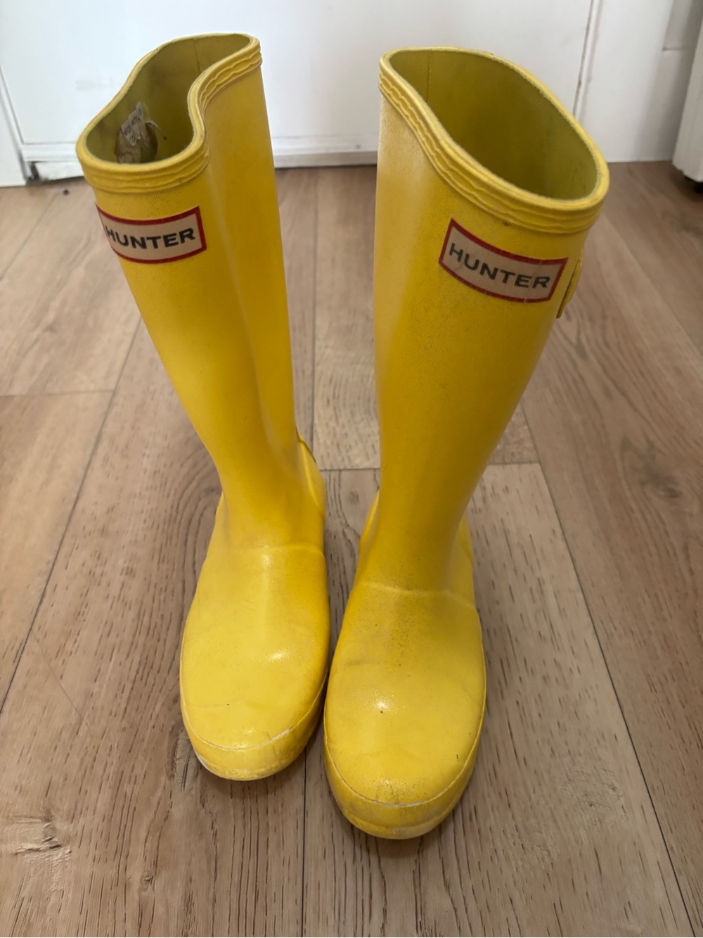 Hunter Kids Bright Yellow Tall Rain Boots
